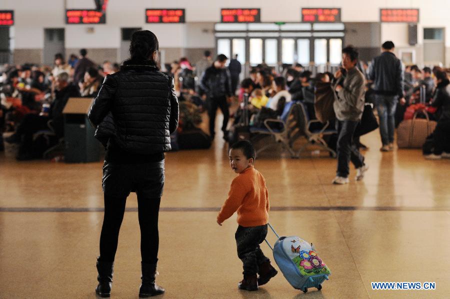 La gare de Hangzhou le 6 mars 2013