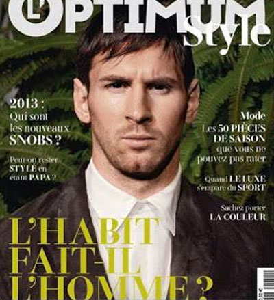 Messi fait la couverture d'un magazine de mode français (2)