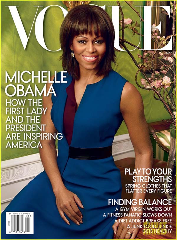 Michelle Obama illustre la couverture de Vogue