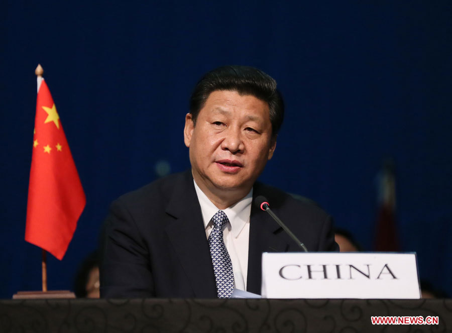 Le président chinois Xi Jinping prononce un discours lors du 5e Sommet des BRICS, le 27 mars à Durban en Afrique du Sud. (Photo :Lan Hongguang)