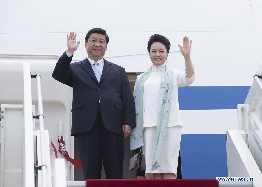 Le président chinois arrive à Brazzaville pour une visite d'Etat au Congo
