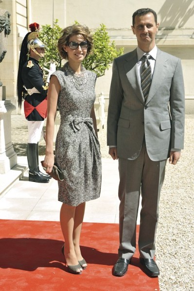 Bachar el-Assad, président de la Syrie et son épouse Asma el-Assad