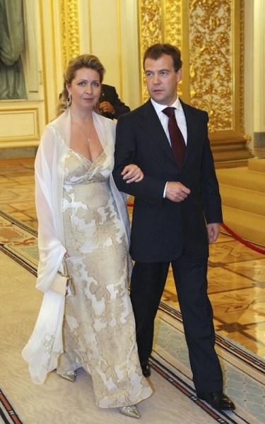 Dmitri Medvedev, président de la Russie de 2008 à 2012 et son épouse Svetlana Medvedeva 