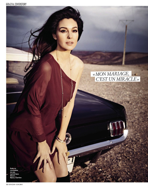 Monica Bellucci en couverture du magazine Grazia (3)