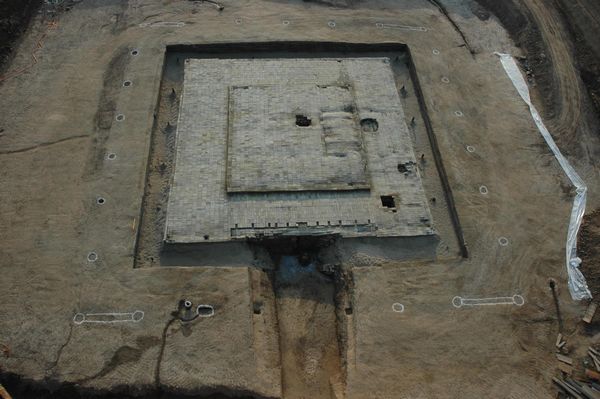 Tombeau de la dynastie des Han découvert dans la Province du Shandong. [Photo / Xinhua]