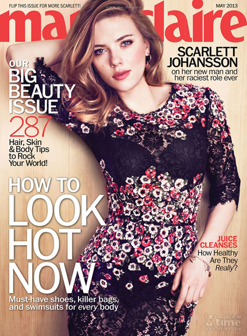 Scarlett Johansson en couverture du magazine Marie Claire