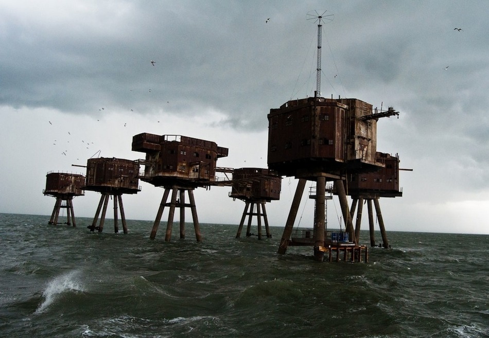 Les Forts Maunsell, en Grande-Bretagne