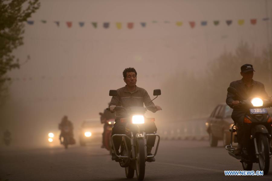 Des tempêtes de sable balayeront le nord-ouest de la Chine (4)