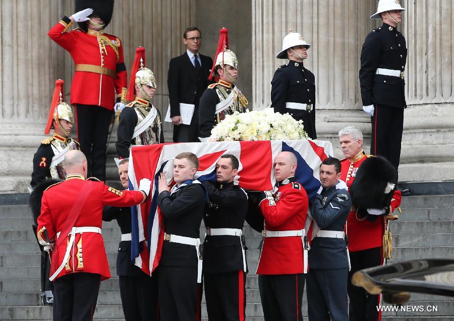 Les obsèques de l'ancien Premier ministre britannique Margaret Thatcher