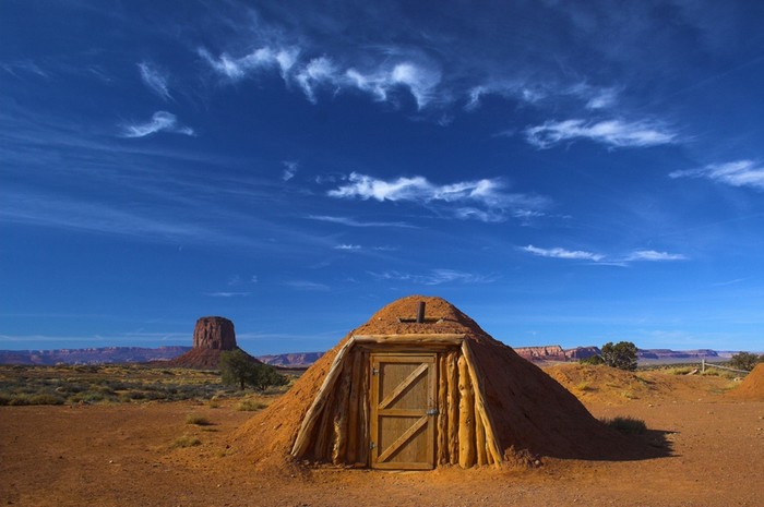 Hogan (maison traditionnelle des Indiens Navajos), Arizona, États-Unis