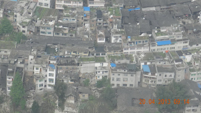 Séisme au Sichuan : le bourg Taiping du district Lushan après le séisme (4)