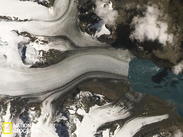 Le glacier Neumayer, en Amérique du Sud