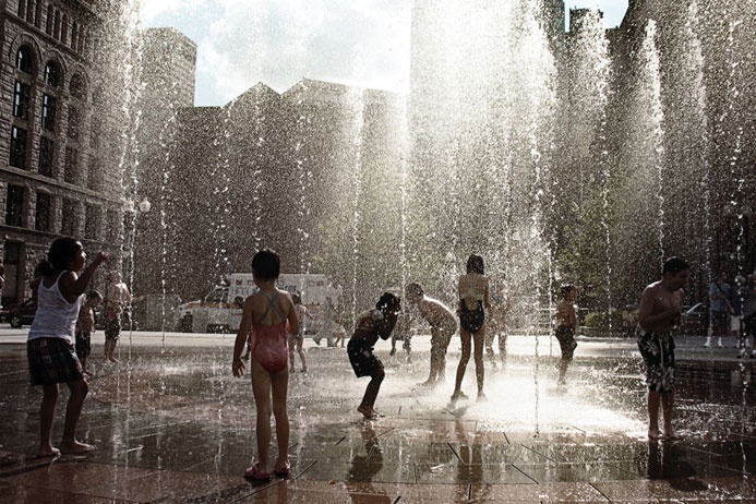 La fontaine du parc Kennedy Rose de Boston, États-Unis