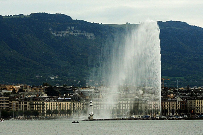 Le Jet d'eau de Genève, Suisse