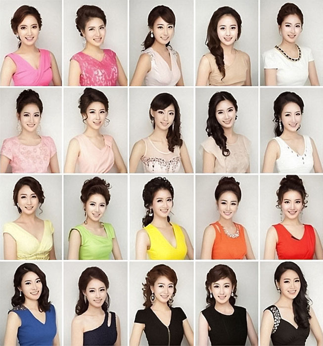 Les visages identiques des candidates de Miss Corée du Sud