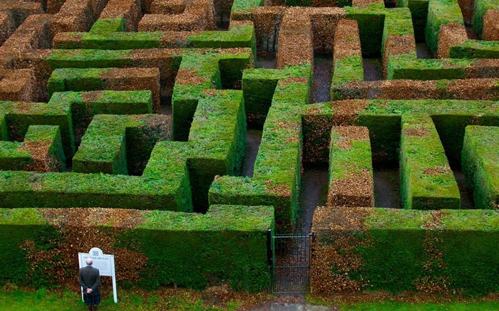 Le labyrinthe Traquair à Innerleithen, en Écosse.