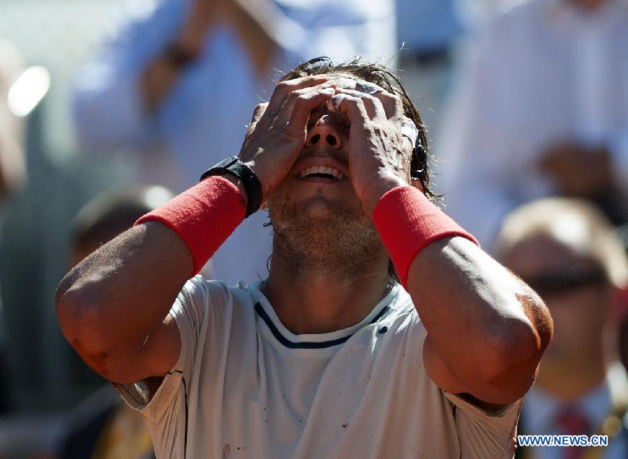 L'Espagnol Rafael Nadal a remporté sa 5e victoire depuis son retour de blessure en battant en deux sets (6-2, 6-4) le Suisse Stanislas Wawrinka, dimanche 13 mai en finale du Masters 1000 de Madrid.
