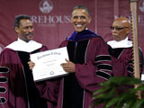Obama à la cérémonie de remise de diplôme de l'université Morehouse