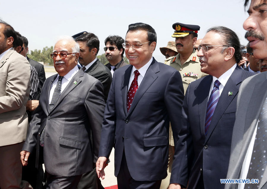 Arrivée du PM chinois Li Keqiang au Pakistan pour sa visite officielle