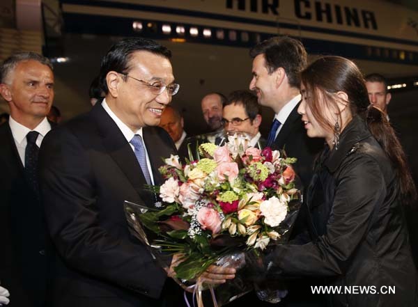 Arrivée du Premier ministre chinois à Zurich pour une visite officielle en Suisse (2)