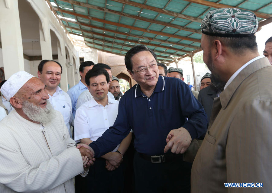 Yu Zhengsheng met l'accent sur la lutte contre l'extrémisme et le terrorisme au Xinjiang