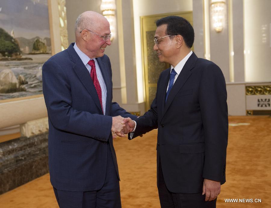 Le Premier ministre chinois rencontre un ancien secrétaire au Trésor américain