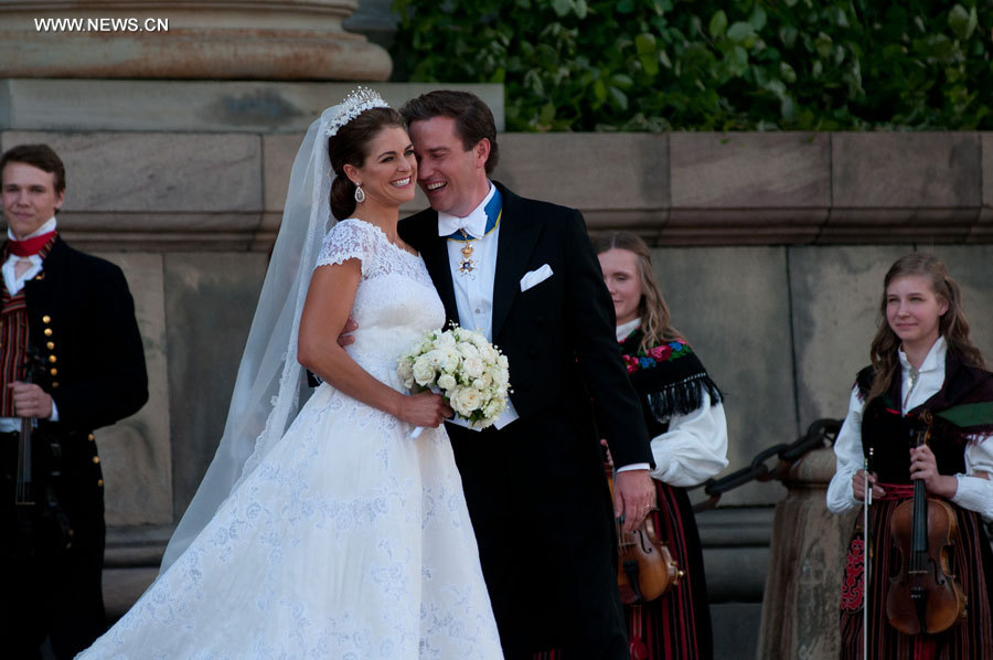 La princesse suédoise Madeleine se marie avec le bancaire américain Christopher O'Neill