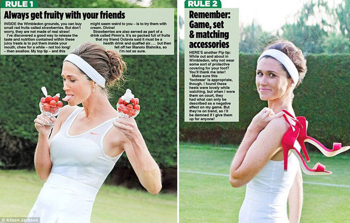 Vêtue d'un top et d'une jupe blancs, Pippa Middleton a posé pour une série de photos pour le magazine.
