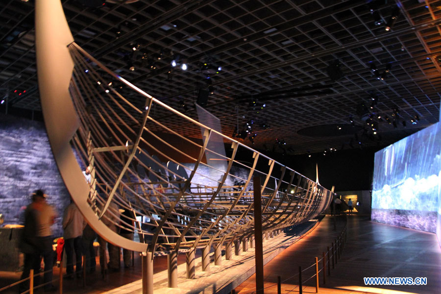 Danemark : ouverture de l'exposition du plus long bateau Viking du monde  (3)