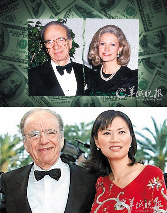 Le divorce de Rupert et Anna Murdoch, 1.7 milliard de USD (Photo source:ycwb.com)