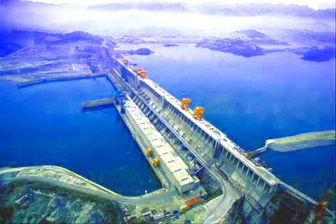 L'imposant barrage des Trois Gorges dans la province du Hubei.