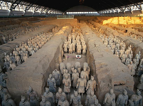 Le Musée de l'armée en terre cuite de l'Empereur Qin.