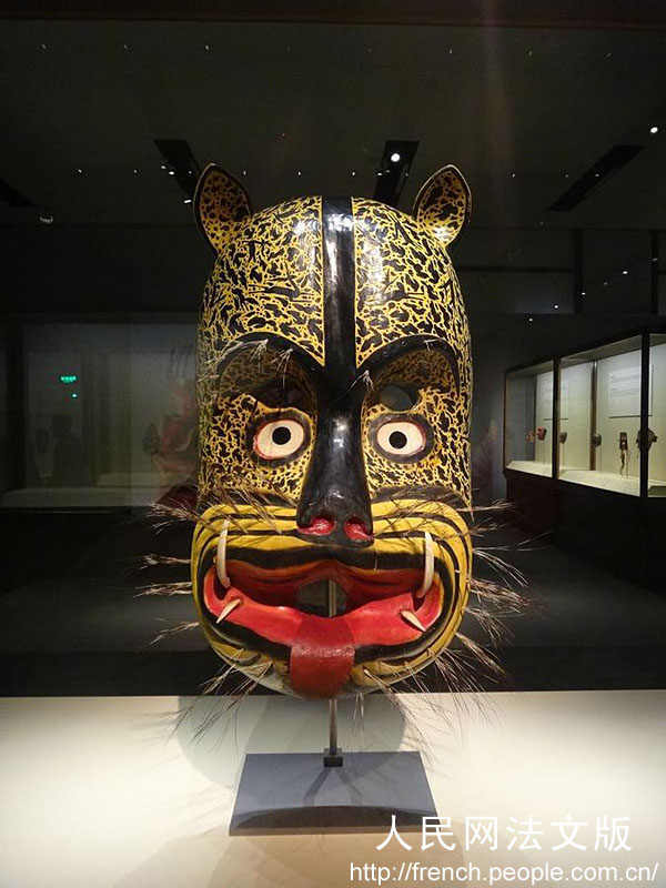 Un masque de tigre venant de l'Etat de Guerrero au Mexique