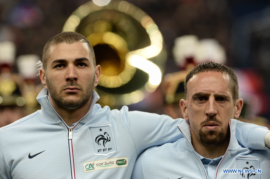 Karim Benzema (G) et Franck Ribéry (Photo d'archives)