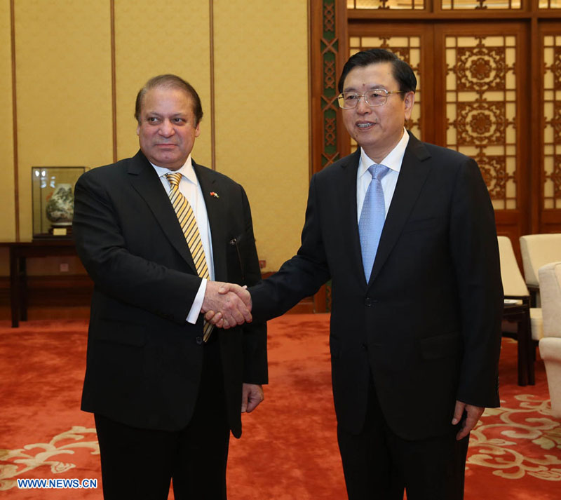Zhang Dejiang met l'accent sur les échanges entre les parlements chinois et pakistanais 
