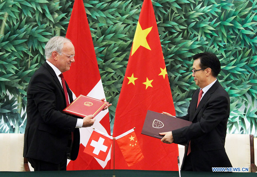 Signature d'un accord de libre-échange Chine-Suisse (2)