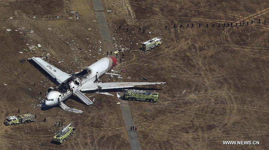 La majorité des élèves chinois à bord de l'avion qui s'est écrasé à San Francisco sont sains et saufs