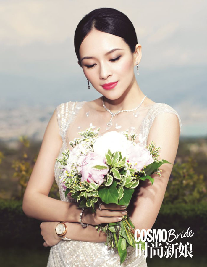 Zhang Ziyi impeccable en robe de mariée pour Cosmo Bride (3)