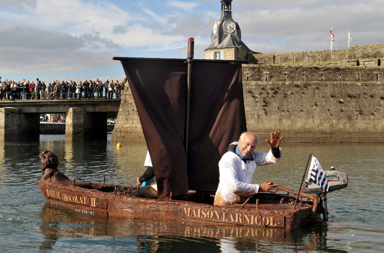 Un bateau en chocolat, par un artisan chocolatier français