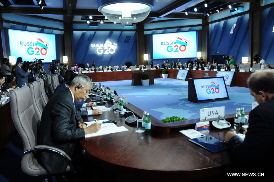 Une réunion des ministres des Finances du G20 s'est déroulée à Moscou en Russie, le 19 juillet 2013.