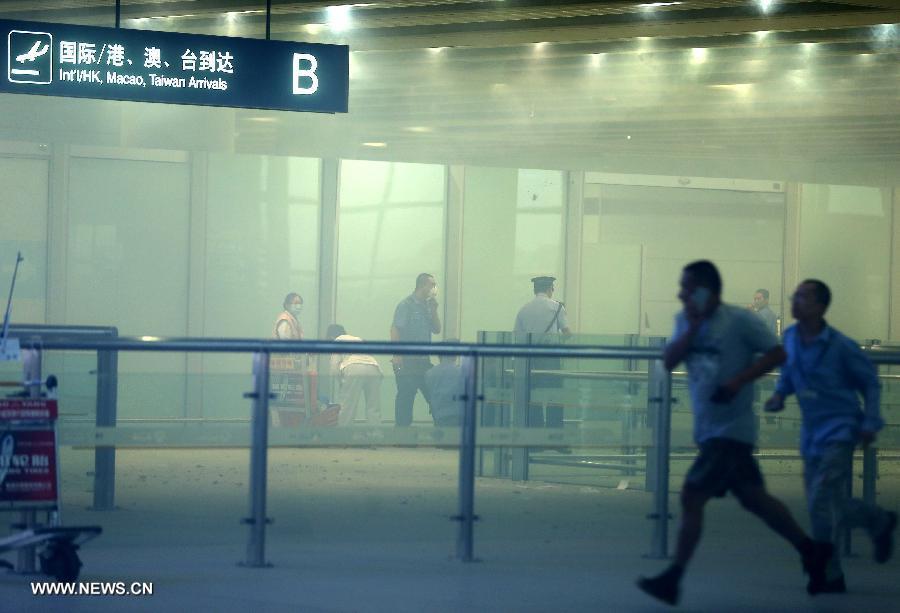 Explosion à l'Aéroport international de la capitale à Beijing  (6)