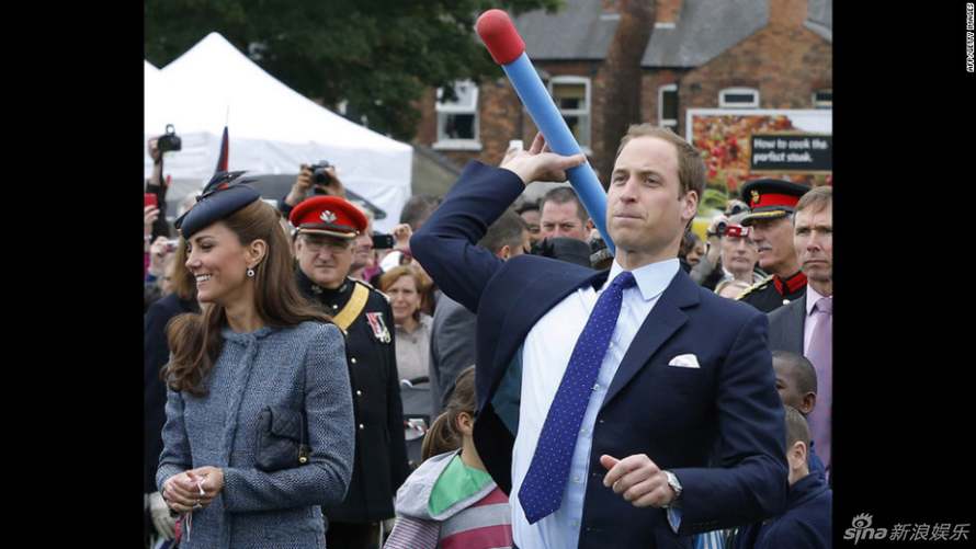 William et Kate lors d'une activité officielle en janvier 2012.