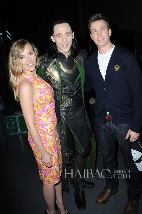 Scarlett Johansson, Tom Hiddleston et Chris Evans