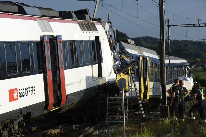Suisse : 35 blessés dans une collision entre deux trains (2)