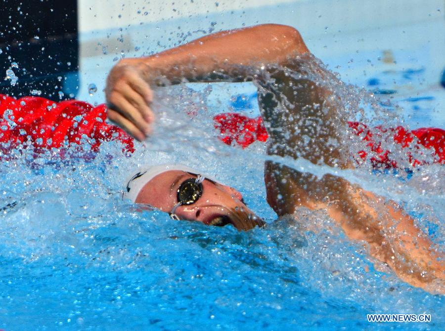 Le Français Yannick Agnel, champion olympique du 200 m nage libre à Londres, a remporté la médaille d'or sur la même distance en 1 min 44 sec 20/100e aux championnats du monde de natation, mardi 30 juillet à Barcelone, en Espagne.