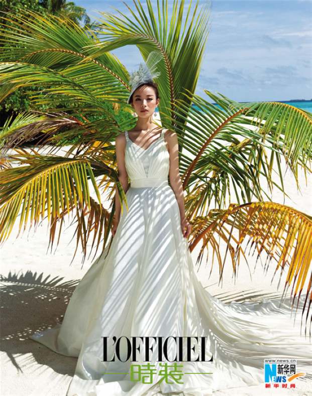 Ni Ni en robe de mariée pour l'Officiel Wedding (8)