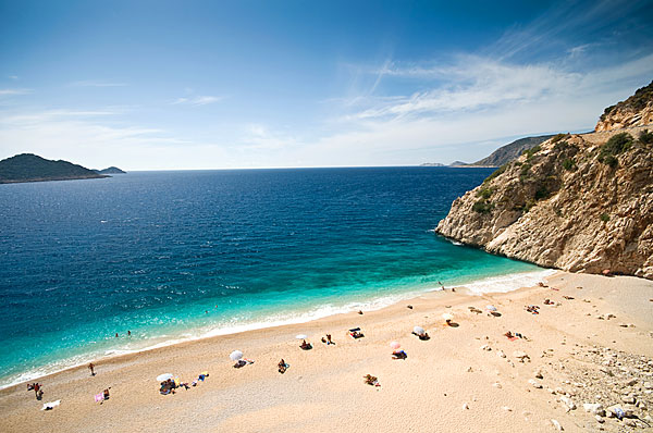 La plage de Bodrum, Turquie