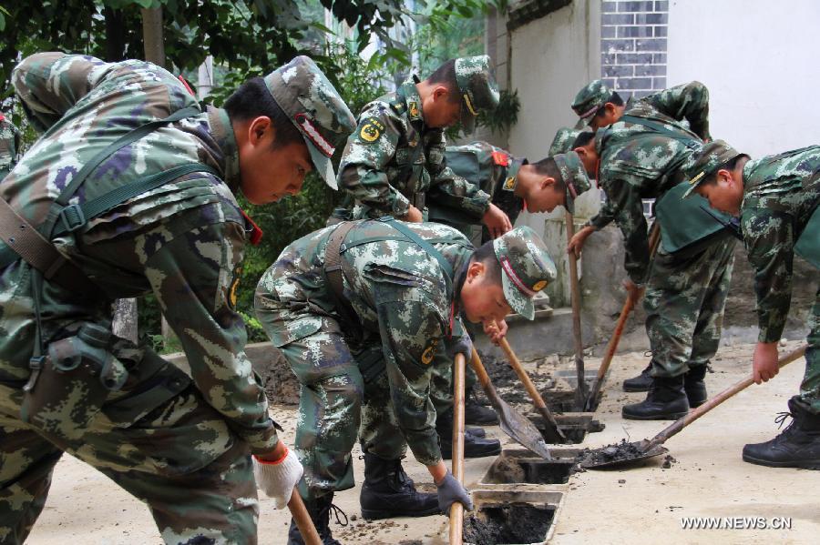 Chine : 300.000 personnes affectées par les inondations dans le nord-ouest  (6)