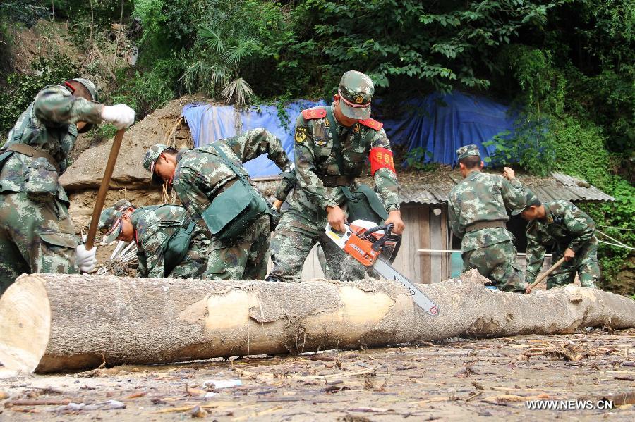 Chine : 300.000 personnes affectées par les inondations dans le nord-ouest  (3)