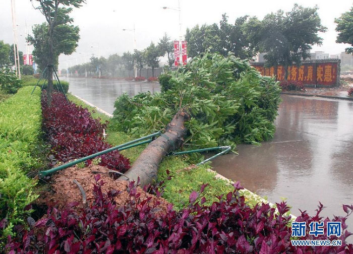 Le typhon Utor touche terre dans le sud de la Chine